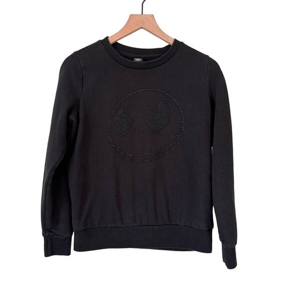Disney The Nightmare Before Christmas Women's Black Beaded Jack Sweatshirt - Picture 2 of 8